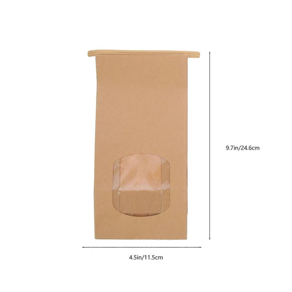 Kraft Paper Storage Bag Practical Gift Bag For Small Business 24.60X11.50X6.50CM Freshness-Preserving 100Pcs