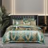 European Cotton Sateen Jacquard 4-Piece Skin-Friendly Bedding Set