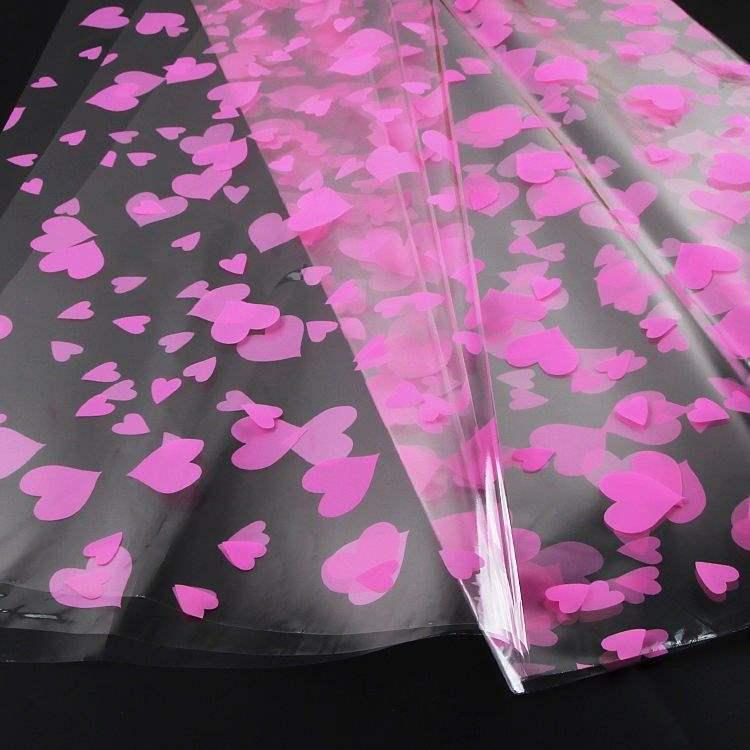 High-End Christmas Eve Floral Wrapping Paper Set with Cellophane and Butterfly Pull Flowers