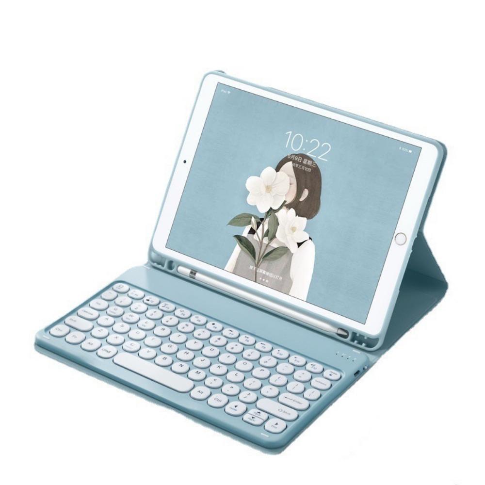 Bluetooth Keyboard Case for iPad Air 6 Pro 11 Split Round Keycap with Pencil Holder 10.2 Inch