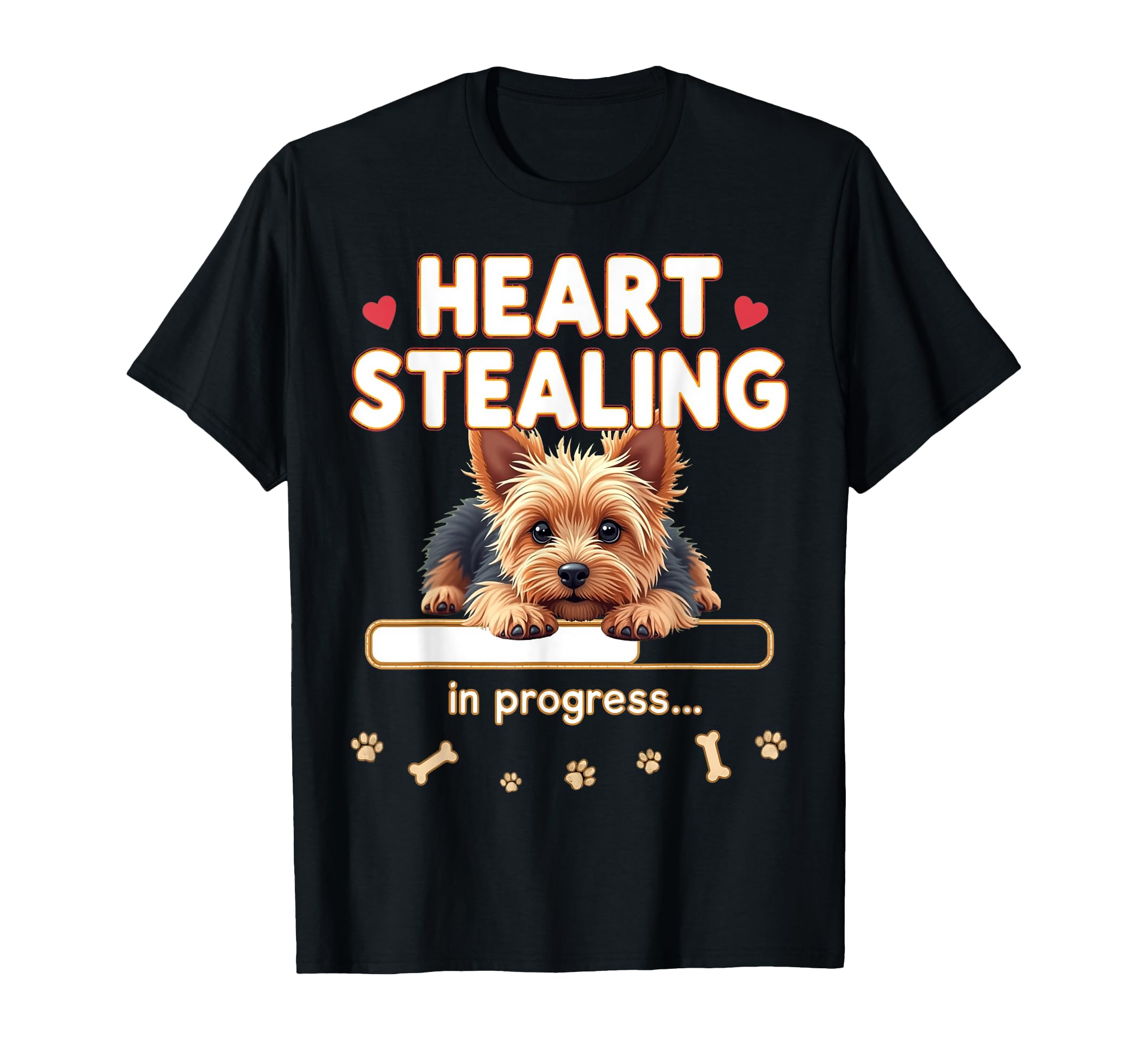 Heart Yorkshire Terrier Dog Funny Gift Yorkie Puppy T-Shirt