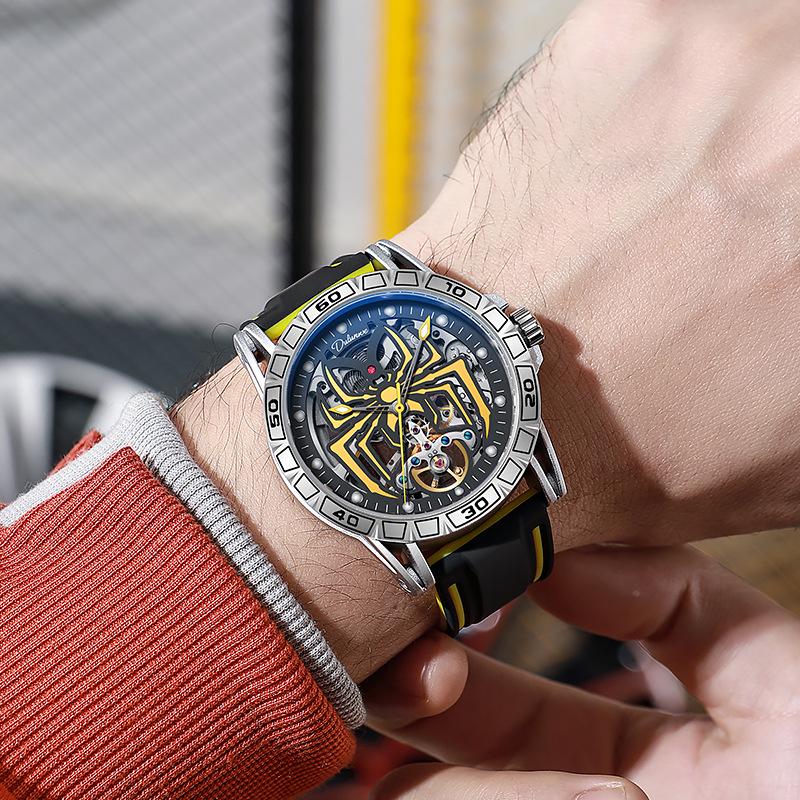 Durenwei Automatic Flywheel Men's Waterproof Luminous Spider Concept Watch