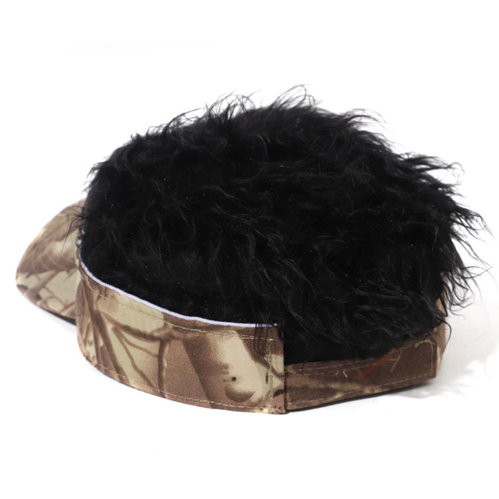 Men Fluffy Fake Hair Hat Baseball Cap With Spiked Hairs Wig Fun Toupee Hats Wig Golf Baseball Cap