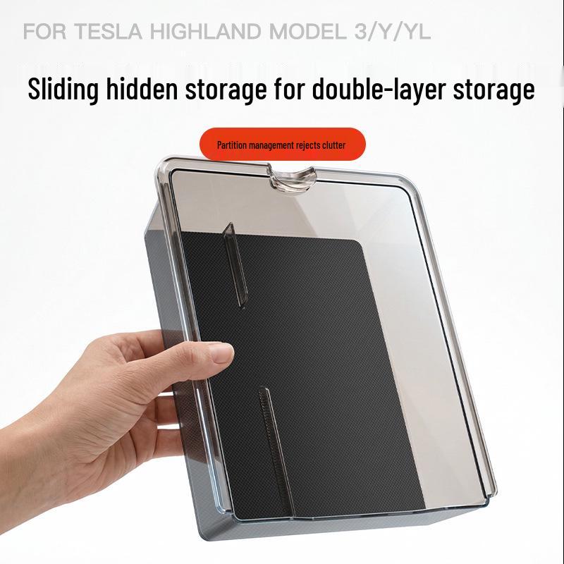 Compatible Storage Organizer for Tesla Center Console: Model Y/3/YL Armrest Accessories