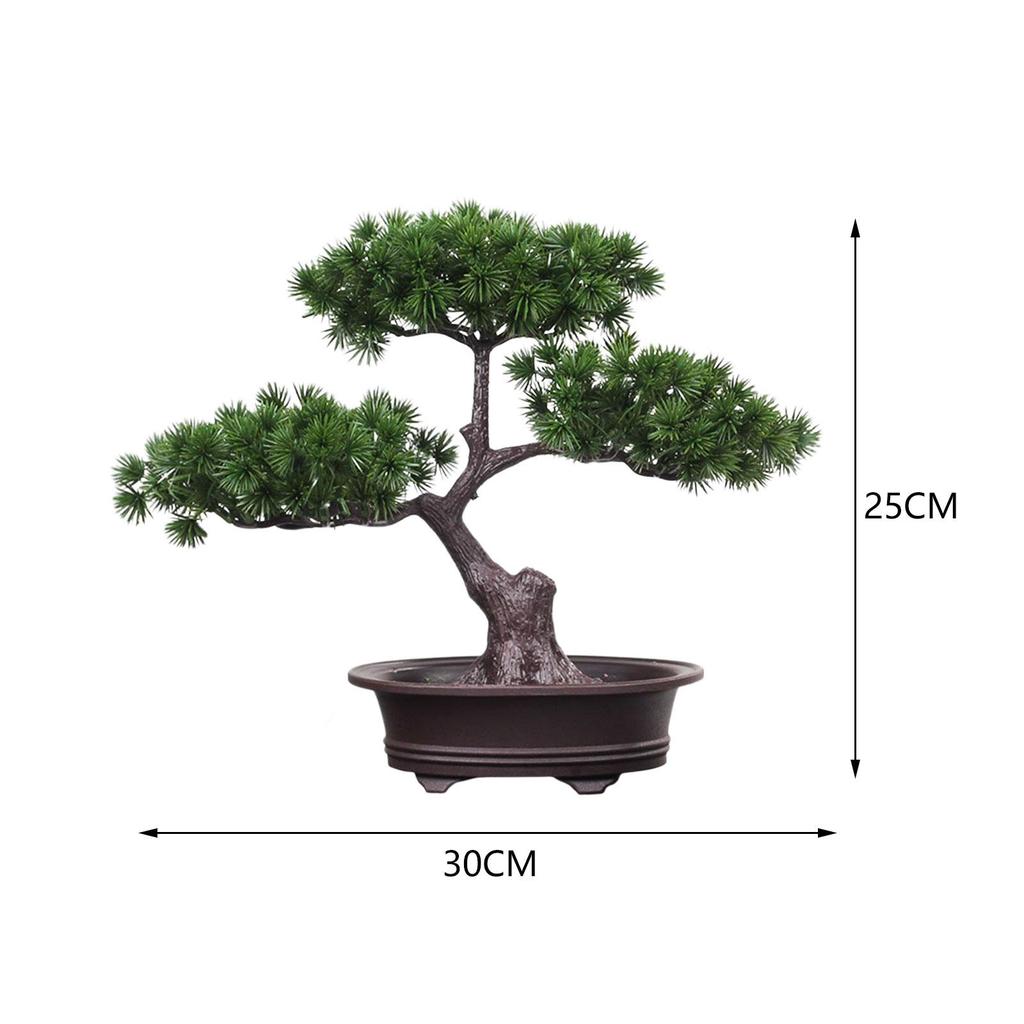 Artificial Pine Bonsai Potted Plant Decoration Desktop Display Durable Realistic
