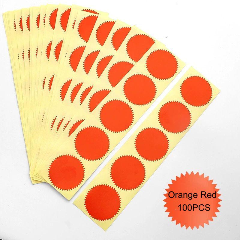 100 st/250 st Präglingsklistermärken, 45 mm Runda Bokklistermärken, Stålstämpelklistermärken Stämpelklistermärken, Tomt Självhäftande Certifikat