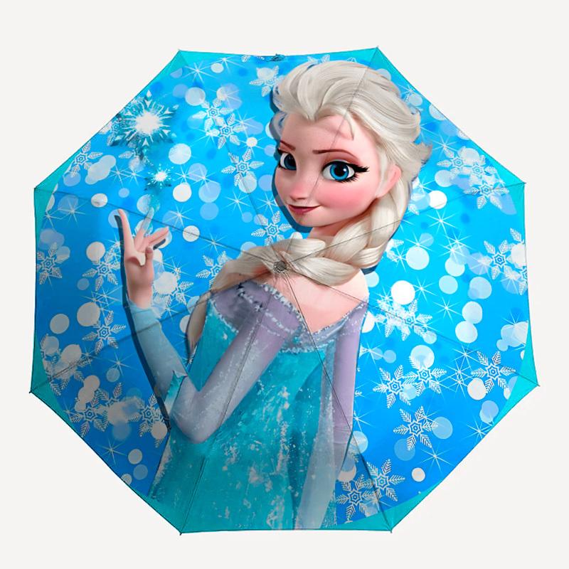 

1pc Elsa, Frozen Automatic Umbrella | Portable Foldable 8-Rib Manual Open, Casual Accessory, Durable Canopy yy250823015