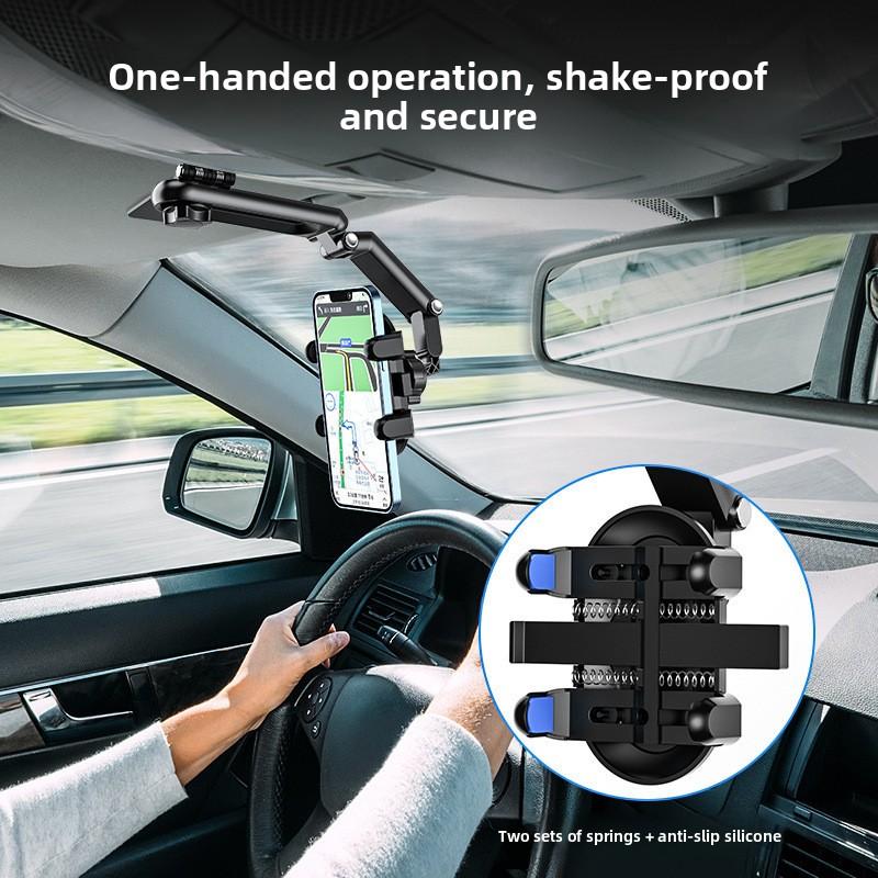 New Adjustable Rotating Sun Visor Navigation Phone Holder, Multifunctional Universal Fixed Mount for In-car Photography
