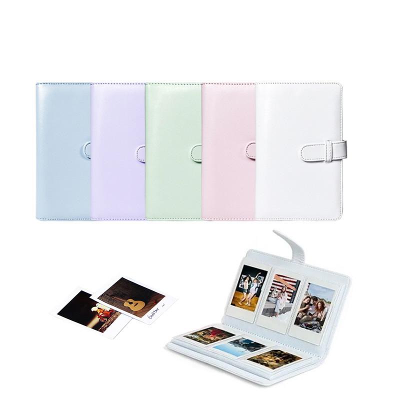 108 Pockets Mini Film Photo Album PU Leather Cover Photo Paper Mini Album Picture Case Stamp Collection Book For 2*3 Inch