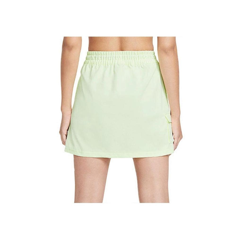 Nike Solid Color Logo Pocket Straight Short Skirt Women Bottoms Light-Yellow-Green CZ8908-701