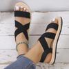 2024 Summer Women's Lightweight Soft-Soled Roman Sandals: Flat, Round-Toed, Breathable Beach Footwear