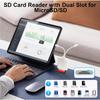 SD Card Reader 2 in 2 SD Card Adapter USB C Lightning to SD/Micro SD Dual Slot Memory Card Reader for iPhone16 15/iPad/Samsung/Camera/SDHC/SDXC