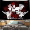 Anime Couple Tapestry Wall Hanging Pastel Hair Romantic Manga Illustration Aesthetic Wall Art Indie Dorm Decor
