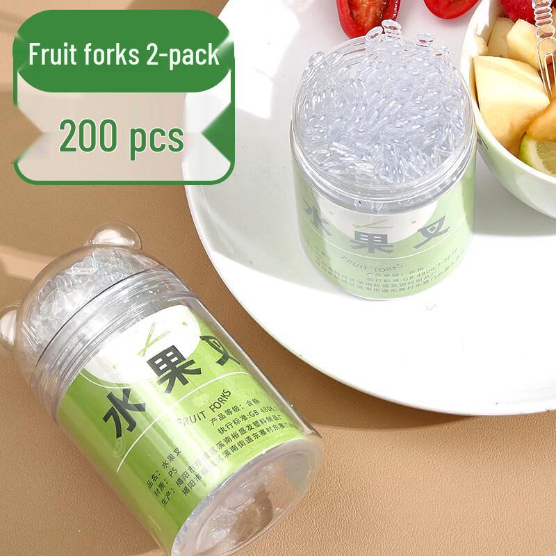 ZISIZ Disposable Bamboo Pattern Fruit Forks