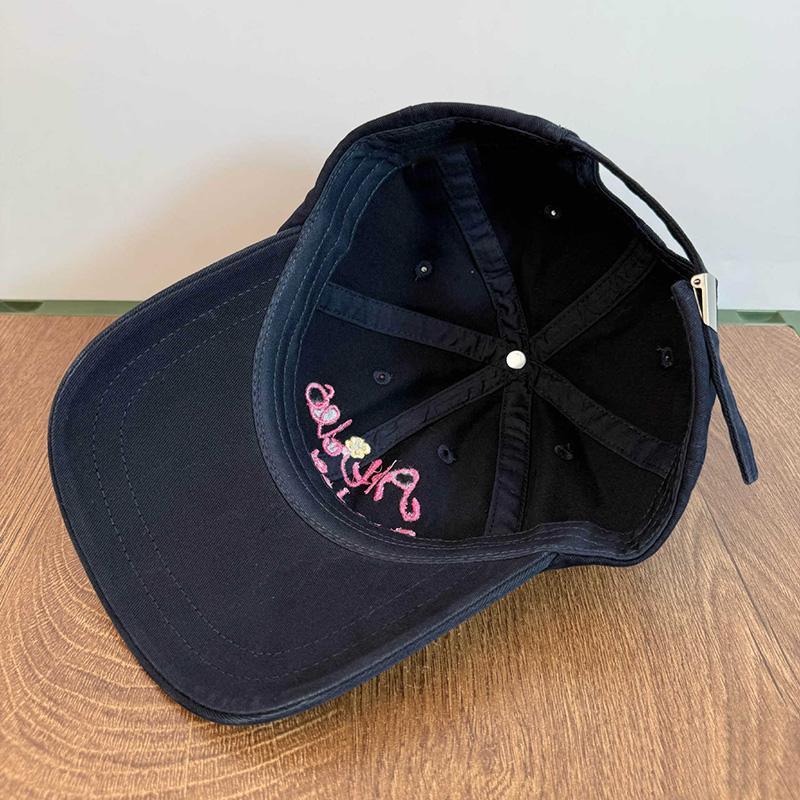 Korean Version Letter Embroidered Polka Dot Baseball Cap, Versatile Spring and Summer Sunshade Duckbill Hat