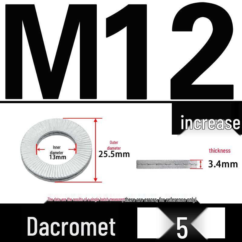 Double-Stacked Interlocking Toothed Anti-Slip Lock Washer 304 Stainless Steel DIN25201