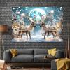 Christmas Day Party Decoration Backdrop Cloth Reindeer Hanging Cloth Living Room Wall Bedroom Room Decoration