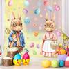 Osterhase statische Haftfolien Niedliche Fensterdekoration für Glastüren Heim-Festdekoration
