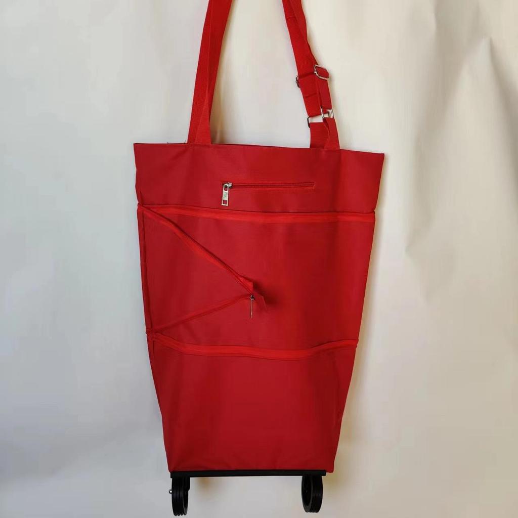 Faltbarer Polyester-Einkaufswagen mit Rädern - Tragbare Trolley-Tasche