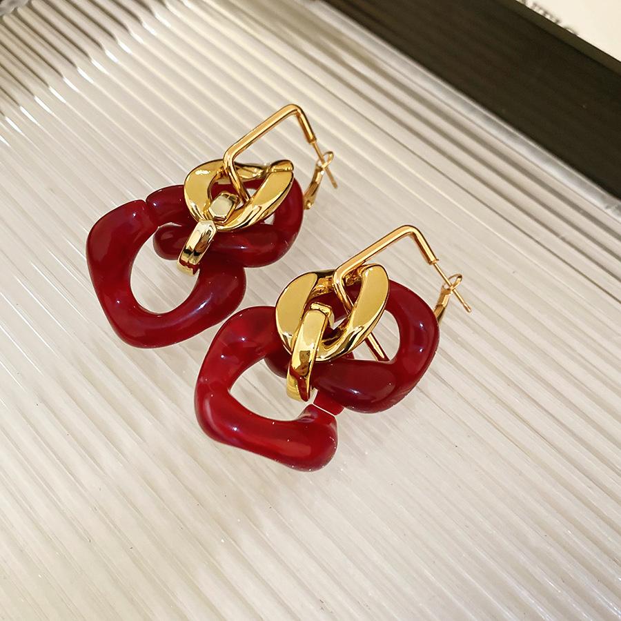 

Ретро квадратные акриловые серьги-подвески с кисточками для женщин, темпераментные, в корейском стиле, дизайн висячих серег, роскошные дизайнерские цирконы