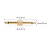 Guitar Pedal Coupler 1/4 Inch Effect Pedal To Pedal Connector Gold Plated 6.35mm Male To Male Straight Type Plug