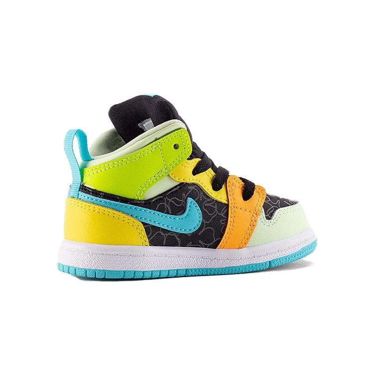 Jordan Air Jordan 1 Mid SE Rutschfeste Dämpfung Mittelhohe Kleinkindschuhe Schwarz Säugling und Kleinkind BQ6933-037