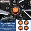 LINNUNU 4Pcs For ZEEKR 001 7X 2026 Car Wheel Hub Center Cap ABS Snap-on Styling Badge Rim Cover Exterior Decoration Accessories