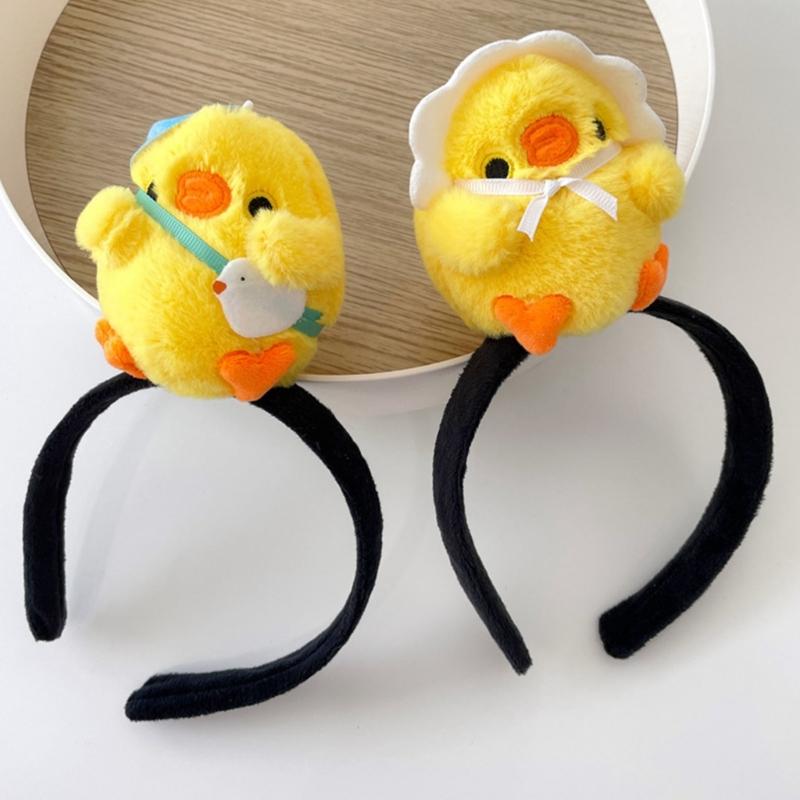 Girls Duck Headbands Funny Duckling Headwear Wide Hair Bands Accessories Cartoon Hair Bands Birthday Party