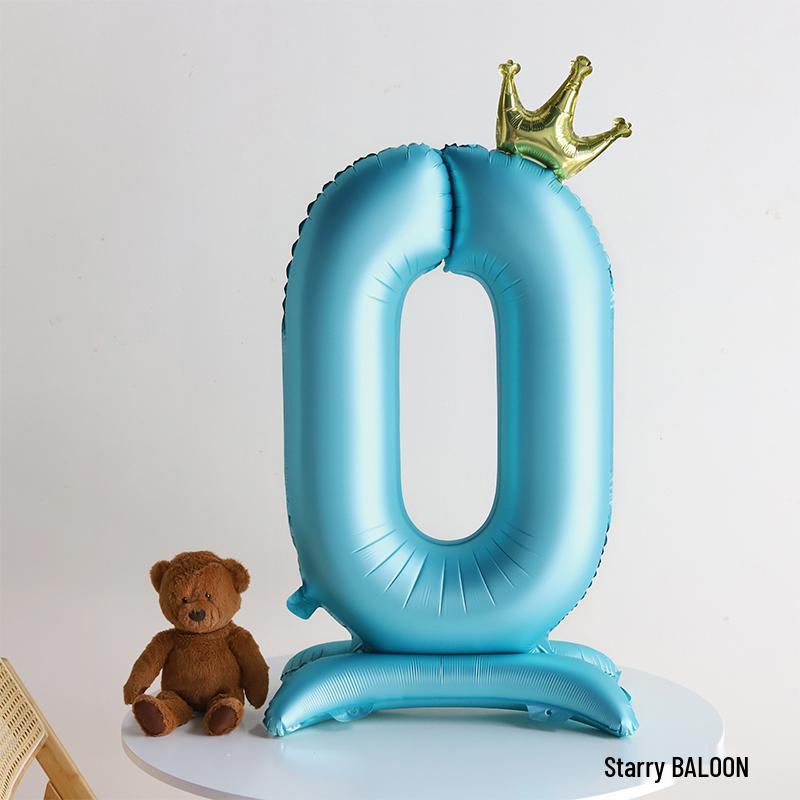 Pink Crown Number Balloon Decorations for Girl's First Birthday