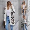 2025 Spring Women's Leopard Print Knitted Cardigan Sweater