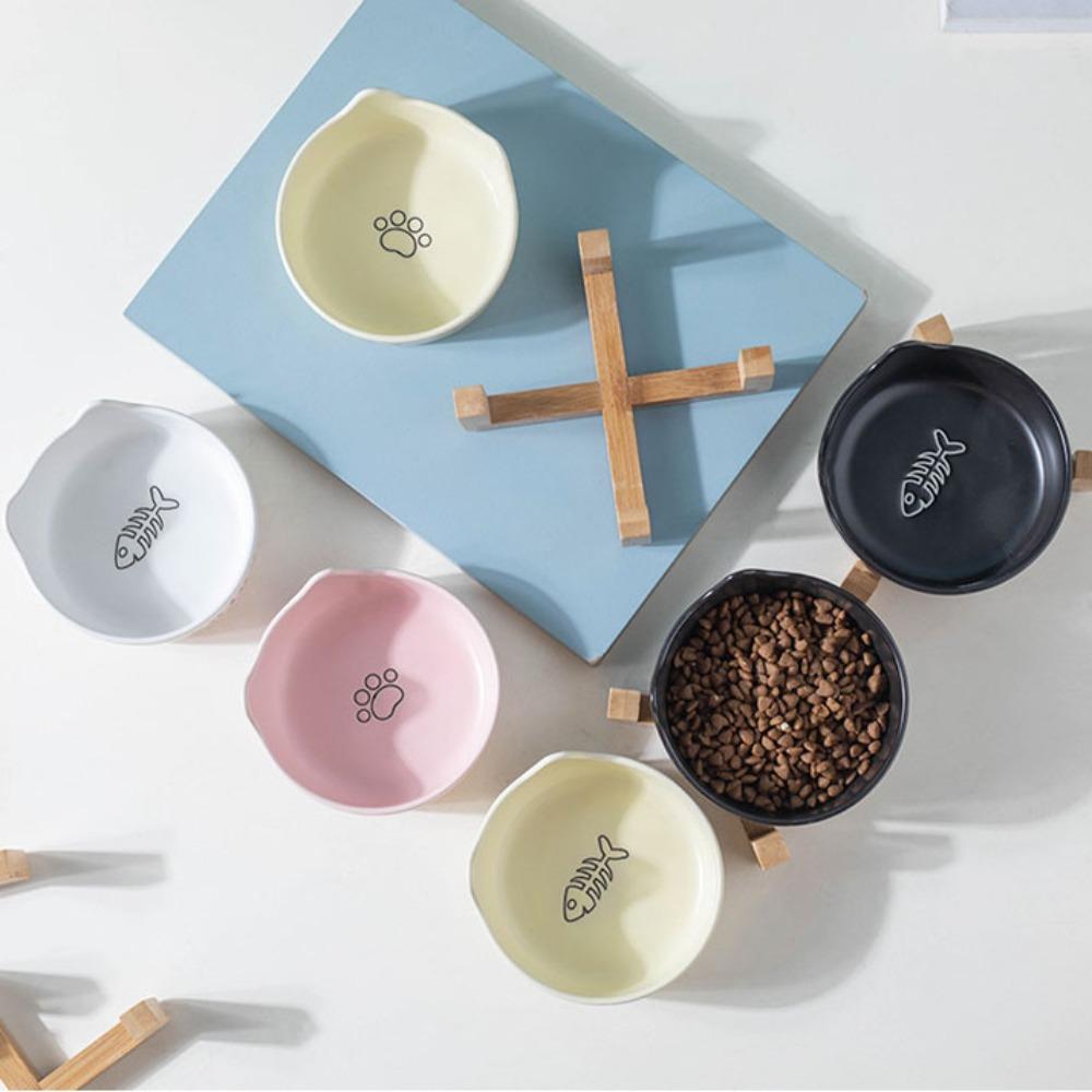 Set 1/2 buc Bol anti-alunecare pentru câine mic Design divizat Hrănitoare cu apă Pisică Câini mici Consumabile