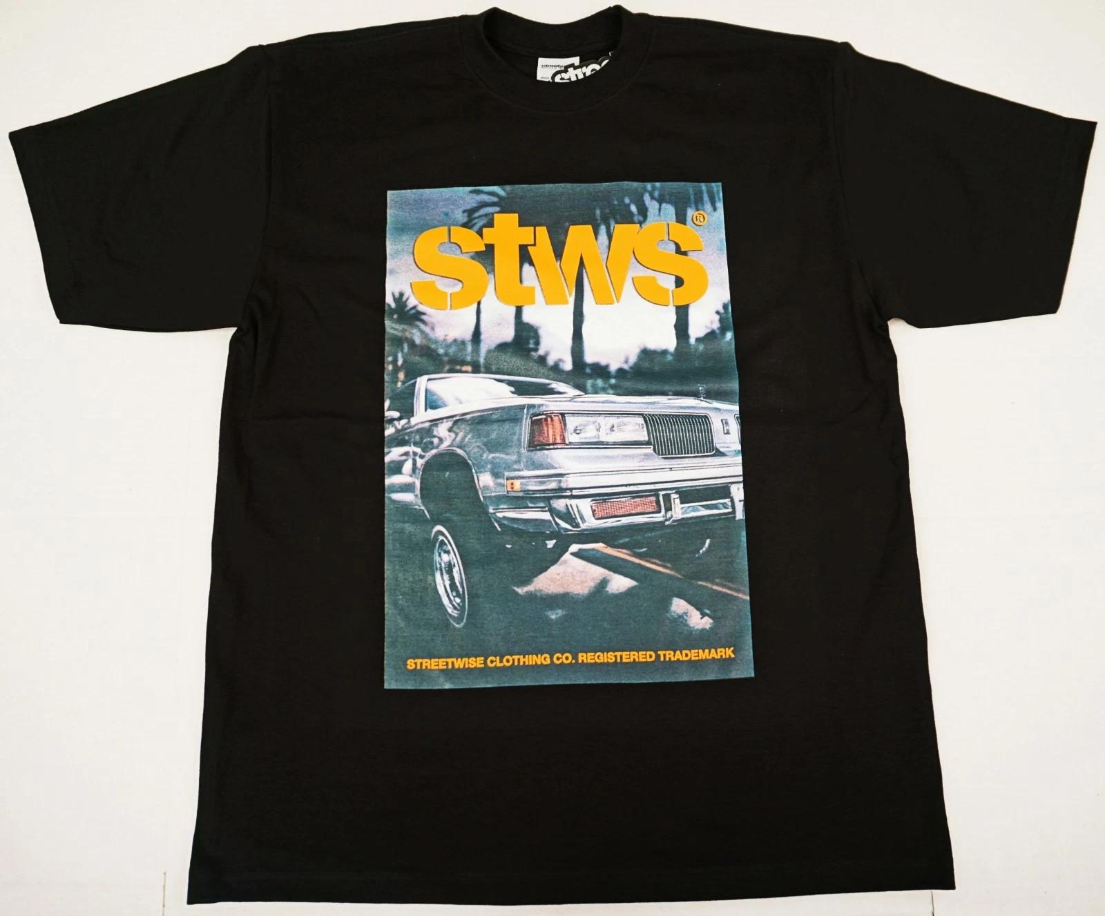 STREETWISE EURO FRONT T-shirt Urban Streetwear Tee Men L-4XL Black NWT 4XL