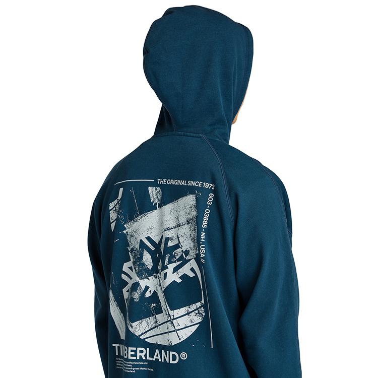 Timberland Casual Loose Sports Hoodie Men Hoodies Medium-Blue A22C9-BZ4