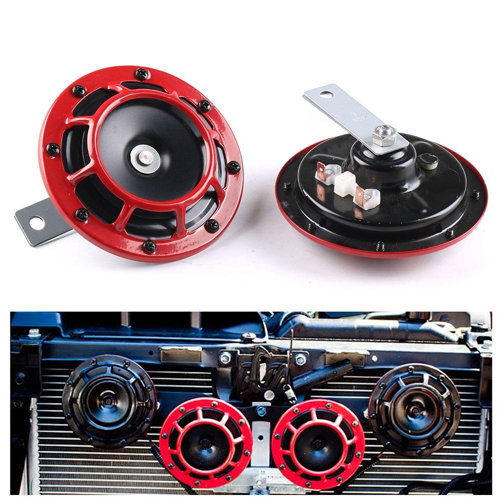 2 Teile/satz Rot/Schwarz Super Laute Kompakte Elektrische Blast Tone Air Horn Kit 12V 115DB für Motorrad auto