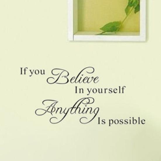 If You Believe Waterproof Removable Self-adhesive Wall Sticker Decal Home Decor