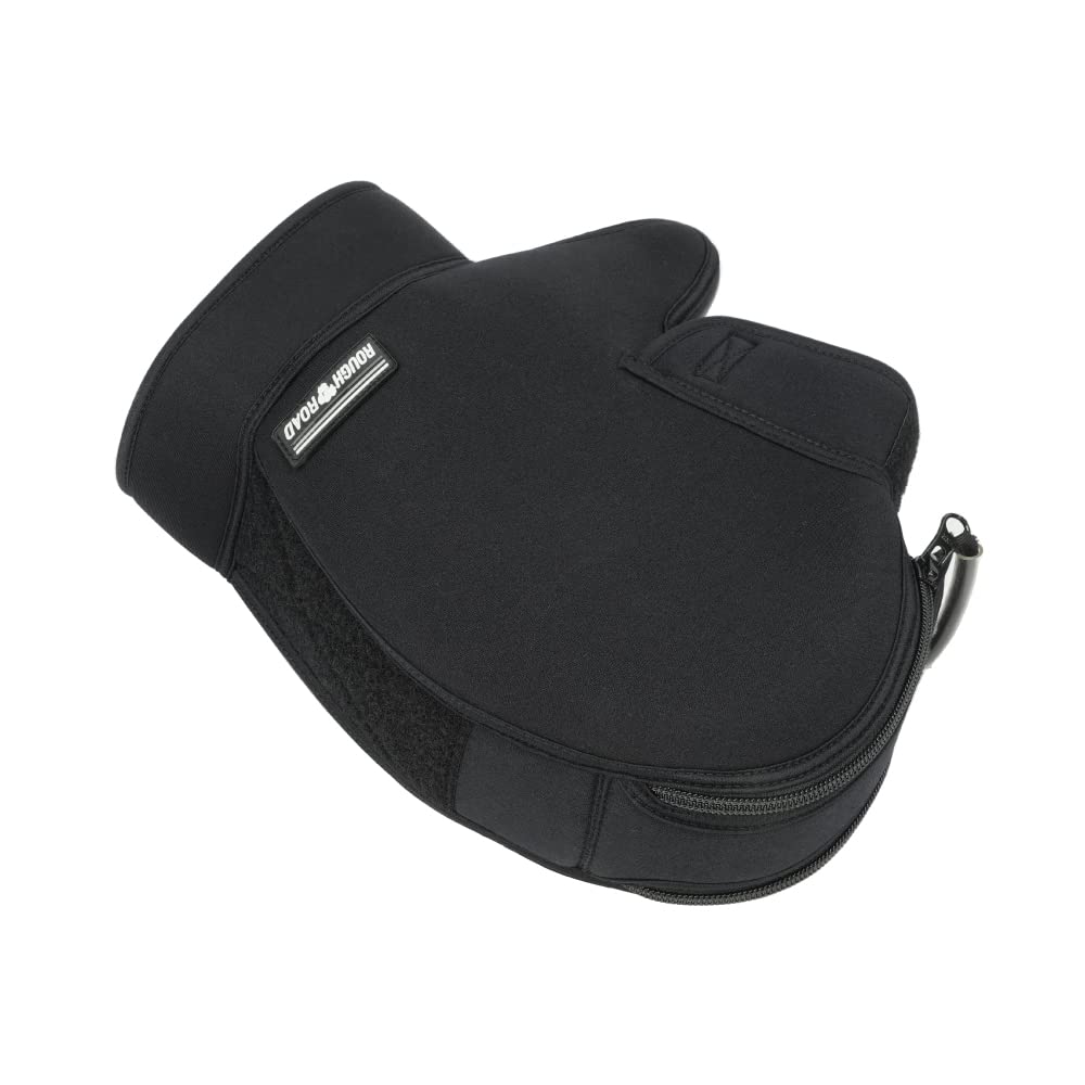 Motorcycle Boxer Vent Handlebar RR5934 ROUGH&ROAD Cover, Black,
