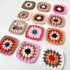 Hand-Crocheted Four-Layer Granny Square Flower Piece - Decorative Lace Apparel Accessory