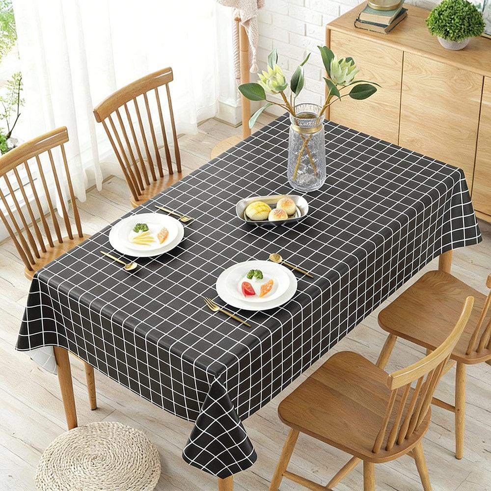 New 90x140cm Tablecloth Waterproof PVC Dining Table Colth Oilproof Antifouling Picnic Mat