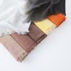 Japanese Off-white Gradual Change Literary Polyester Spring and Summer Thin New Summer Sunscreen Scarf White Shawl Silk Scarf Yarn