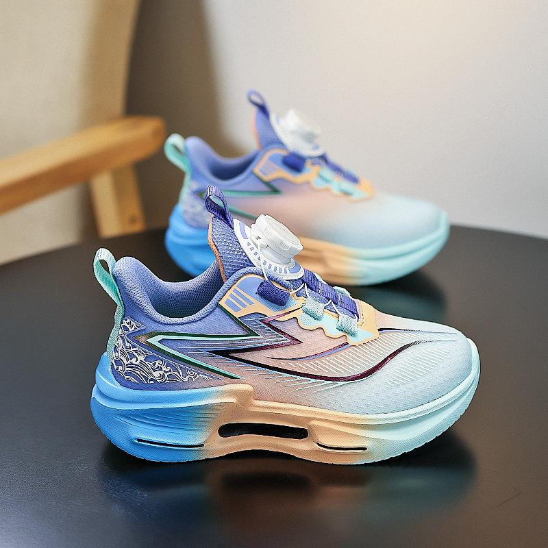 Boys shoes 2025 summer new breathable mesh children's sports shoes wear-resistant and non-slip student shock-absorbing running shoes