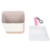 Cat Litter Scoop with Holder Base Broom Dustpan Set Detachable Stainless Steel Kitty Litter Scooper