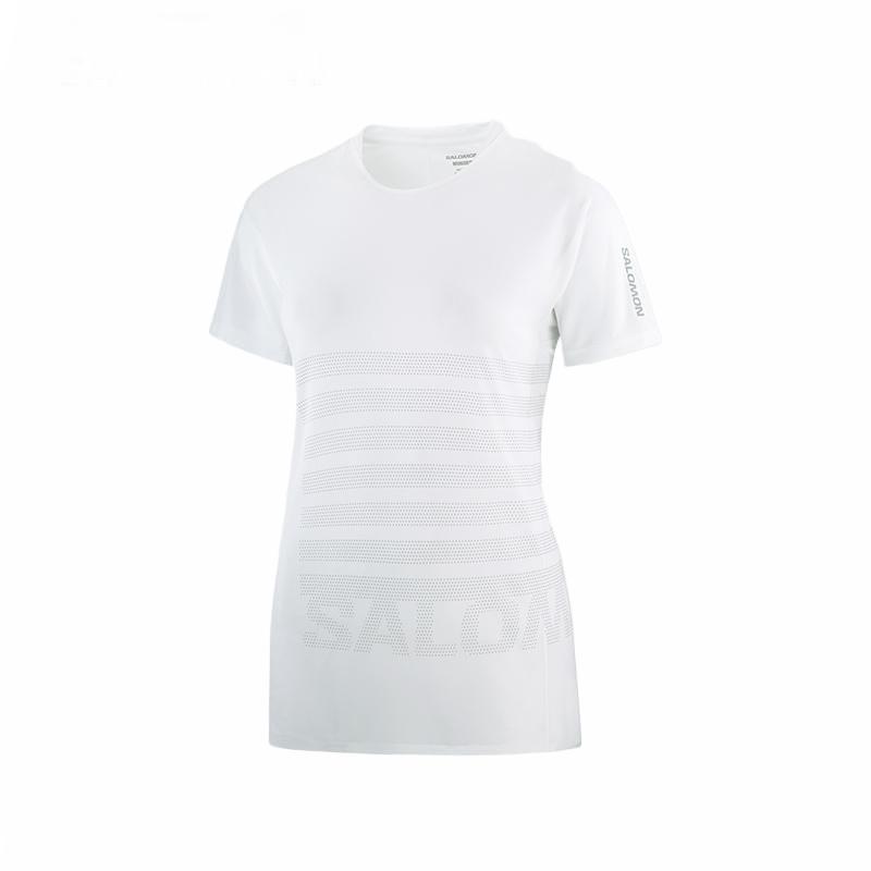 

Salomon Sense Aero Ss Tee Gfx Women Tops White C21900 XS