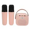 Karaoke Machine Multifunction Stereo Sound Portable   Speaker with 2 Wireless Microphones for Home Party KTV