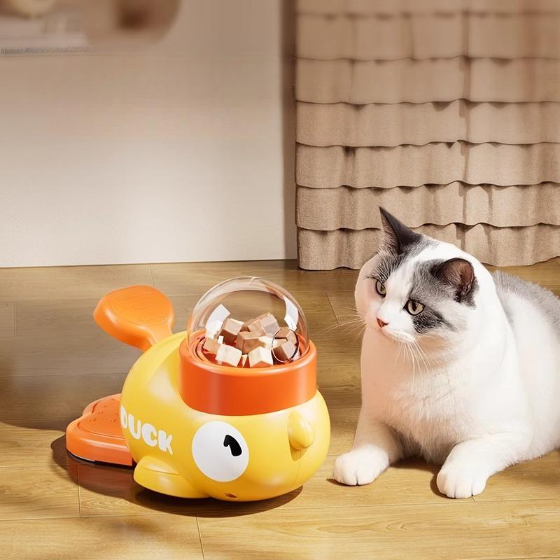 Dog Self-hi To Relieve Boredom and Leak Food Toy, Small Yellow Duck Freeze-dried Transmitter, Interactive Cat Toy