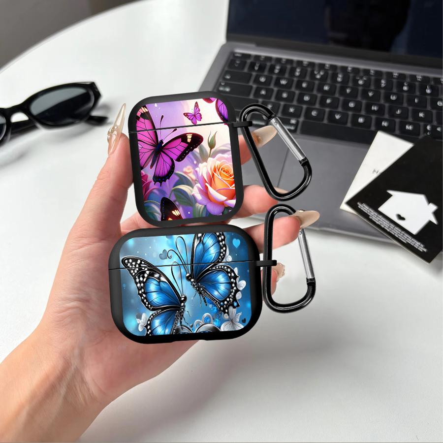 Blue Butterfly Cool Earphone Cases Cover Case For Airpods 2 Pro3 Pro2 3 Pro 1 4