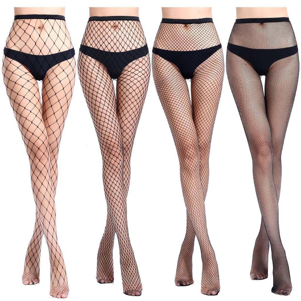 Mu Ruan Black Lace Fishnet Stockings - Trendy, Thin, Sexy Women's Summer Hosiery