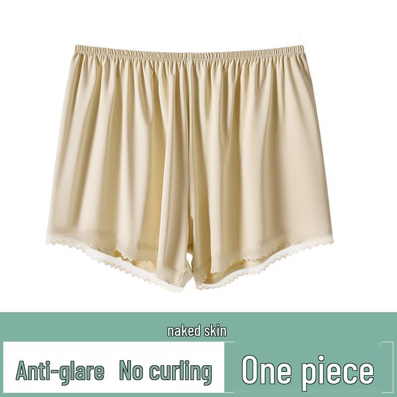 

Women s Ice Silk Safety Shorts, 2025 New Style - Summer Thin, Non-Roll Hem, Anti-Exposure, Seamless, Loose for Outerwear. M (80-110 cm)