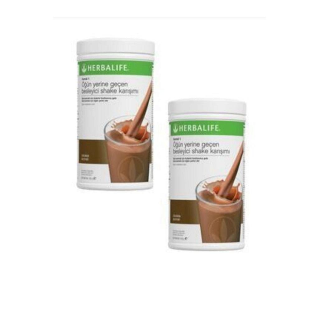 Herbalife 2 Pieces Formula 1 Meal Replacement Nutritious Shake Mix With Chocolate 550 Gr.