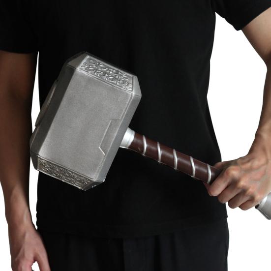 Avengers4 Thor Hammer Polyurethane Handheld Cosplay Prop Halloween Party Costume