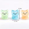 Resin Luminous Cat Figurines Tiny Miniature Lucky Cat Cute Glow Dark Ornaments  for DIY Home Decor